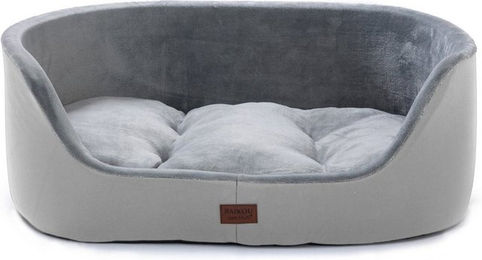 M-Diamant Orthopädisches Hundebett Grau aus Polyester für Senior Hunde mit Rand – Bild 1 von 3