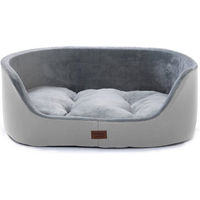 Produktbild von M-Diamant Orthopädisches Hundebett Grau aus Polyester für Senior Hunde mit Rand