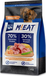 Produktbild von M!eat Sensitiv Trockenfutter NutriQM Kroketten zur Unterstützung der Verdauung 5 x 1,4 kg