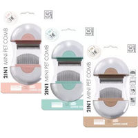 Produktbild von M-PETS 2-in-1 Minikamm für langes Haar aus Kunststoff Braun