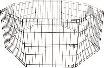 M-Pets faltbarer Welpenlaufstall aus Metall in Schwarz Größe L – Bild 1 von 2