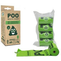 Produktbild von M-Pets Kotbeutel kompostierbar Grün 4 x 15 Stück