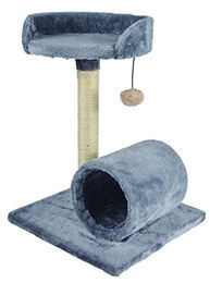 Produktbild von M-PETS Kratzbaum für Katzen in Grau und Beige mit Sisal 39 x 38 x 49 cm