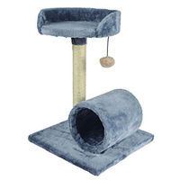 Produktbild von M-PETS Kratzbaum für Katzen in Grau und Beige mit Sisal 39 x 38 x 49 cm