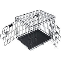 Produktbild von M-Pets Reisebank Transportbox mit 2 Türen XS Schwarz 46 x 30 x 35,6 cm
