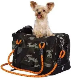 M-PETS Remix 2 in 1 Hundetragetasche aus Oxford-Gewebe Grün Orange Größe S – Bild 1 von 9