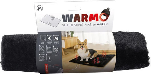 M-PETS Selbstheizende Hundematte und Katzenkissen aus Plüsch in Schwarz XL – Bild 1 von 3