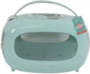 M-Pets Sixties Classic Transportbox für Hund und Katze aus Kunststoff in Blau/Türkis Größe M – Bild 1 von 3