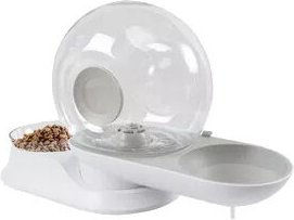 M-Pets Snail Combi Futter- und Wasserspender aus Kunststoff in Weiß – Bild 1 von 1