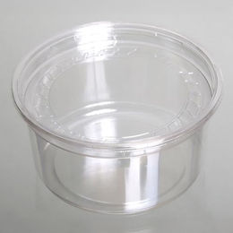 Produktbild von M&S Reptilien Becher mit Deckel aus Kunststoff transparent klein 4cm Höhe - 250 ml