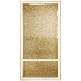M&S Reptilien Chamäleon Hochterrarium aus Holz mit Gaze 60x60x120cm Natur Braun – Bild 1 von 2