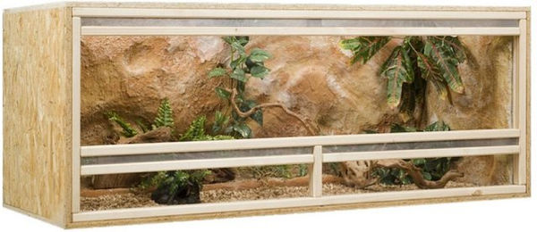 M&S Reptilien Holzterrarium Braun 150x60x60cm mit Seitenbelüftung – Bild 1 von 2