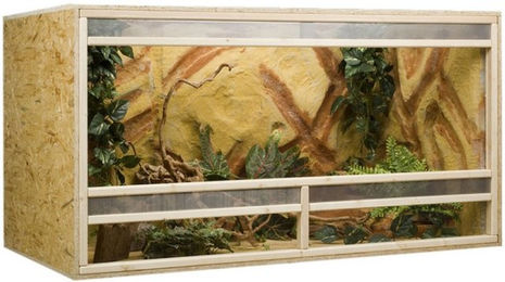 M&S Reptilien Holzterrarium für Echsen Braun 150x80x80cm mit Seitenbelüftung – Bild 1 von 2