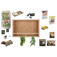 Produktbild von M&S Reptilien Komplettset Deluxe für Landschildkröten aus Holzbeton in Braun