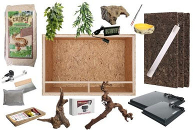Produktbild von M&S Reptilien Komplettset Deluxe für Nattern 120cm Braun