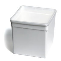 Produktbild von M&S Reptilien Kunststoffbox weiß mit transparentem Deckel 18,5x18,5x19 cm