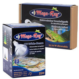 Produktbild von M&S Reptilien Mega Ray 35 Watt Set mit Wärmespot, E27 Fassung und Vorschaltgerät - 35 Stk.