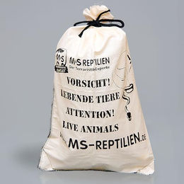 M&S Reptilien Stofftasche für Schlangen weiß medium – Bild 1 von 2
