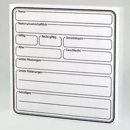 Produktbild von M&S Reptilien Terrarienschild für Schlangen, Eidechsen, Schildkröten und Spinnen