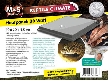 M&S Reptilien Terrarium-Klimasteuerung Heatpanel 30 Watt für Echsen, Schlangen und Schildkröten – Bild 1 von 2