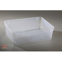 Produktbild von M&S Reptilien Terrarium Kunststoffbox transparent groß 24x18x7,5 cm ohne Deckel
