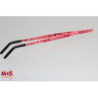 Produktbild von M&S Reptilien Terrarium Pinzette gebogen mit Gummiüberzug Red Snake Skin