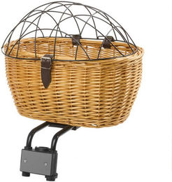 Produktbild von M-Wave BA Pet Fahrradkorb aus Weide für Hunde und Katzen bis 15 kg Braun