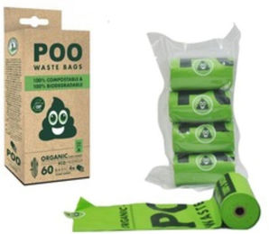 M-Pets Poo 100% kompostierbare Kotbeutel - 4 x 15 Stück – Bild 1 von 2