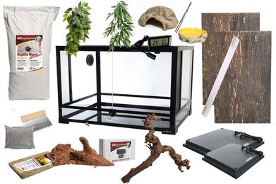 M&S Reptilien Terrarium Komplettset DELUXE: Für Nattern (120 cm Länge) – Bild 1 von 5