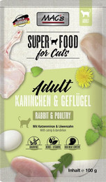 Produktbild von MAC's Cat 100g Beutel Katzennassfutter Sparpaket 24 x 100 Gramm Kaninchen & Geflügel
