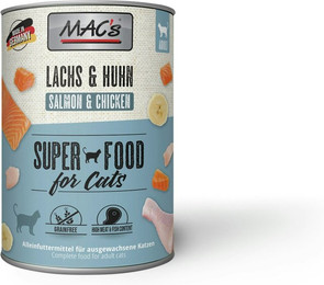 Produktbild von MAC's Cat 400g Dose Katzennassfutter Sparpaket 12 x 400 Gramm Lachs & Hühnchen
