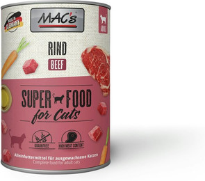 Produktbild von MAC's Cat 400g Dose Katzennassfutter Sparpaket 12 x 400 Gramm Rind