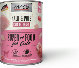 Produktbild von MAC's Cat 800g Dose Katzennassfutter 6 x 800 Gramm Kalb & Pute