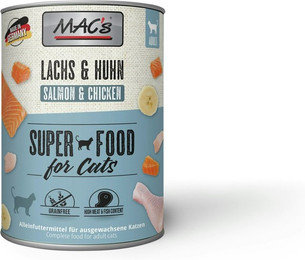 Produktbild von MAC's Cat 800g Dose Katzennassfutter Sparpaket 12 x 800 Gramm Lachs & Hühnchen