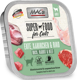 Produktbild von MAC's Cat 85g Schale Katzennassfutter Sparpaket 32 x 85 Gramm Ente, Kaninchen & Rind