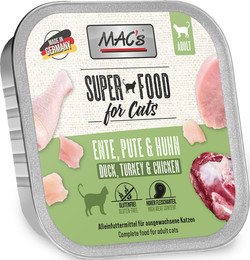 Produktbild von MAC's Cat 85g Schale Katzennassfutter Sparpaket 32 x 85 Gramm Ente, Pute & Huhn