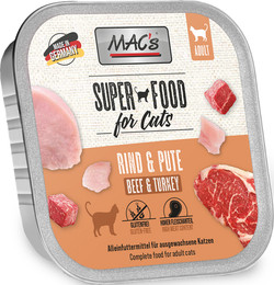 Produktbild von MAC's Cat 85g Schale Katzennassfutter Sparpaket 32 x 85 Gramm Rind & Pute