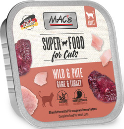 Produktbild von MAC's Cat 85g Schale Katzennassfutter Sparpaket 32 x 85 Gramm Wild & Pute