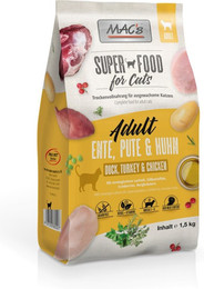 Produktbild von MAC's Cat Adult Ente, Pute & Huhn Katzentrockenfutter Sparpaket 2 x 1,5 Kilogramm