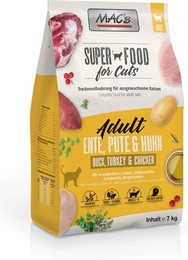 Produktbild von MAC's Cat Adult Ente, Pute & Huhn Katzentrockenfutter Sparpaket 2 x 7 Kilogramm