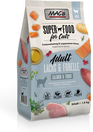 Produktbild von MAC's Cat Adult Lachs & Forelle Katzentrockenfutter Sparpaket 2 x 1,5 Kilogramm
