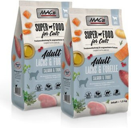 Produktbild von MAC's Cat Adult Trockenfutter Lachs & Forelle - 2 x 1,5 kg