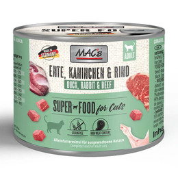 Produktbild von MAC's Cat Ente, Kaninchen & Rind - 6 x 200 g