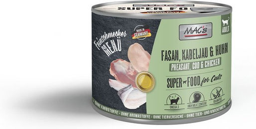 Produktbild von MAC's Cat Feinschmecker Fasan, Kabeljau & Huhn - 6 x 200 g
