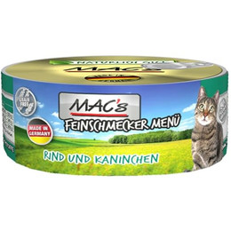 Produktbild von MAC's Cat Feinschmecker Menü Rind & Kaninchen - 6 x 200 g