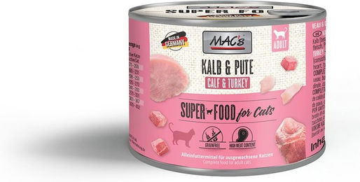 Produktbild von MAC's Cat Fleischmenü Kalb und Pute 12x200g