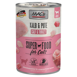 Produktbild von MAC's Cat Fleischmenü Kalb und Pute - 6 x 400 g