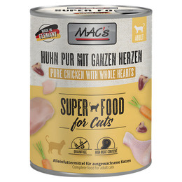 Produktbild von MAC's Cat Huhn Pur mit ganzen Geflügelherzen - 6 x 800 g