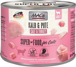Produktbild von MAC's Cat Kalb & Pute Nassfutter für Katzen - 12 x 200 g