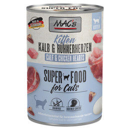Produktbild von MAC's Cat Kitten Kalb & Hühnerherzen - 6 x 400 g